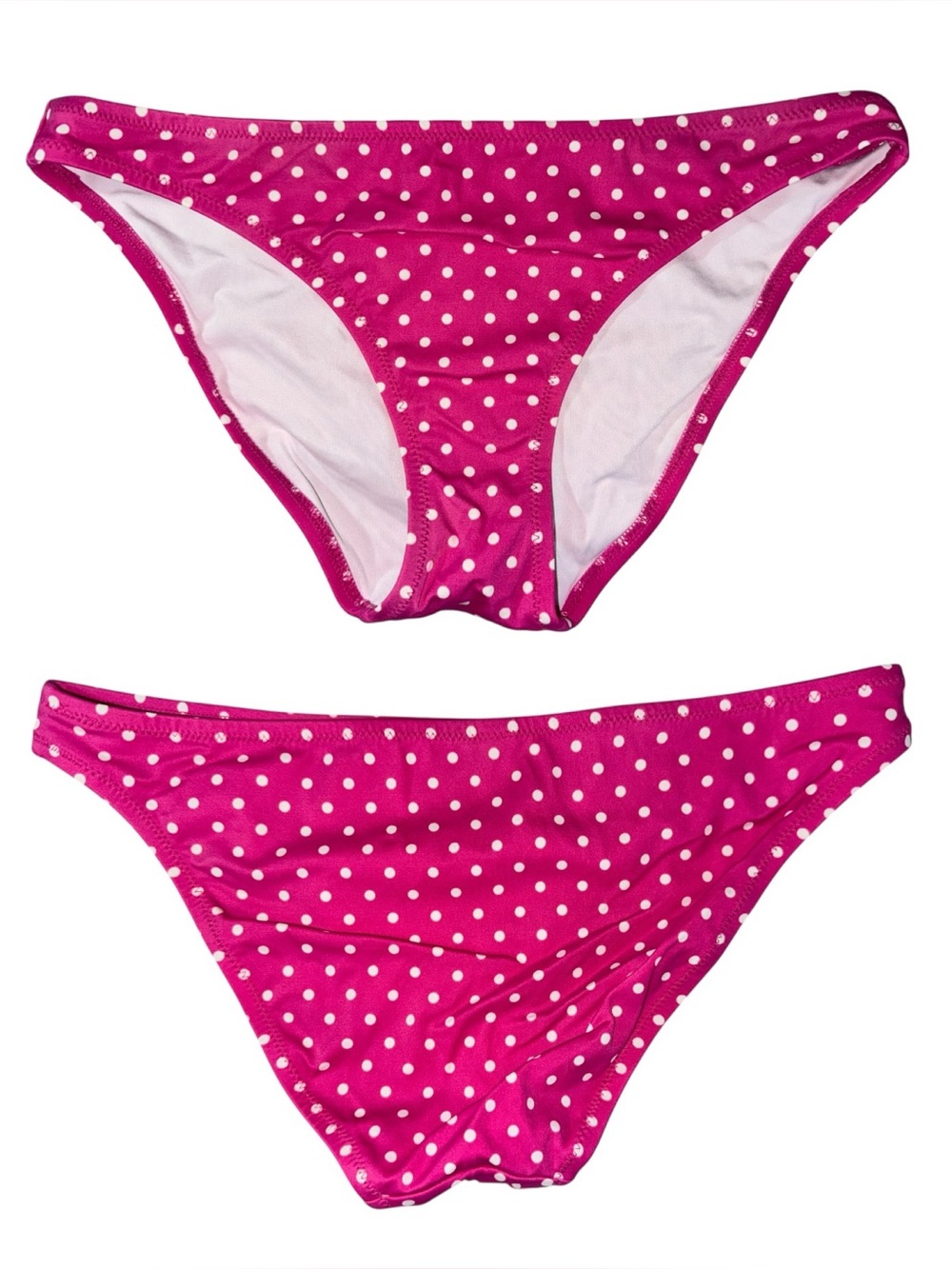 VICTORIA’S SECRET Pink & White Polka Dot Bikini Bottoms Size Medium